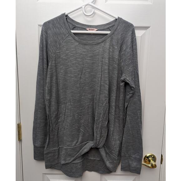 Juicy Couture Size XL Sweater Twisted Front Gray - Picture 1 of 5